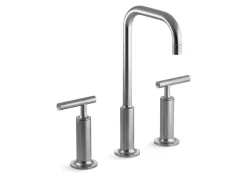 Widespread bathroom sink faucet with Lever handles, 1.2 gpm