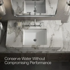 Widespread bathroom sink faucet with Lever handles, 1.2 gpm