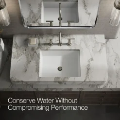Widespread bathroom sink faucet with Lever handles, 1.2 gpm