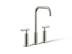 Widespread bathroom sink faucet with Lever handles, 1.2 gpm
