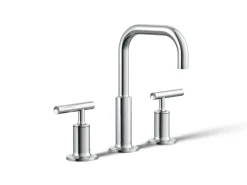 Widespread bathroom sink faucet with Lever handles, 1.2 gpm