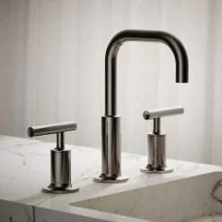 Widespread bathroom sink faucet with Lever handles, 1.2 gpm