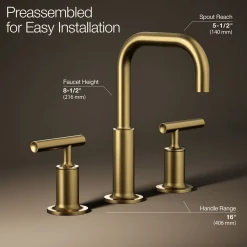 Widespread bathroom sink faucet with Lever handles, 1.2 gpm