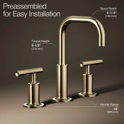 Widespread bathroom sink faucet with Lever handles, 1.2 gpm