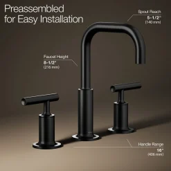 Widespread bathroom sink faucet with Lever handles, 1.2 gpm