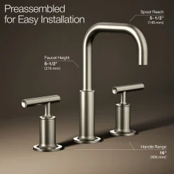 Widespread bathroom sink faucet with Lever handles, 1.2 gpm