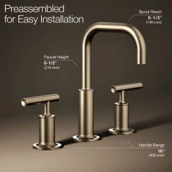 Widespread bathroom sink faucet with Lever handles, 1.2 gpm