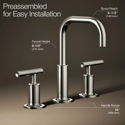 Widespread bathroom sink faucet with Lever handles, 1.2 gpm