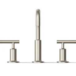 Widespread bathroom sink faucet with Lever handles, 1.2 gpm