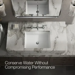 Widespread bathroom sink faucet with Lever handles, 1.2 gpm