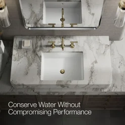 Widespread bathroom sink faucet with Lever handles, 1.2 gpm