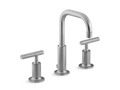 Widespread bathroom sink faucet with Lever handles, 1.2 gpm