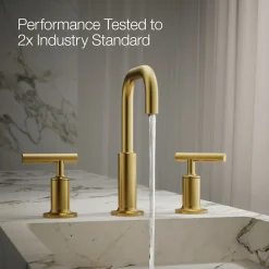 Widespread bathroom sink faucet with Lever handles, 1.2 gpm