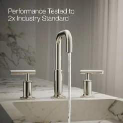 Widespread bathroom sink faucet with Lever handles, 1.2 gpm