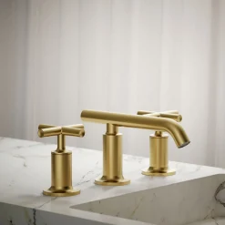 Widespread bathroom sink faucet with Cross handles, 1.2 gpm