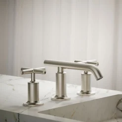 Widespread bathroom sink faucet with Cross handles, 1.2 gpm