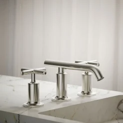 Widespread bathroom sink faucet with Cross handles, 1.2 gpm