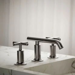 Widespread bathroom sink faucet with Cross handles, 1.2 gpm