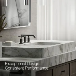 Widespread bathroom sink faucet with Cross handles, 1.2 gpm