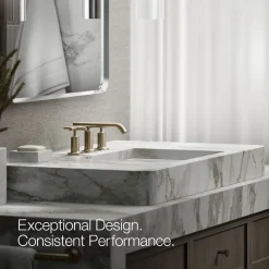 Widespread bathroom sink faucet with Cross handles, 1.2 gpm