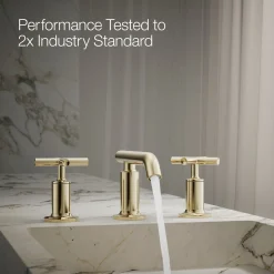 Widespread bathroom sink faucet with Cross handles, 1.2 gpm