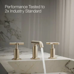 Widespread bathroom sink faucet with Cross handles, 1.2 gpm