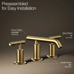 Widespread bathroom sink faucet with Lever handles, 1.2 gpm