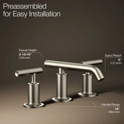 Widespread bathroom sink faucet with Lever handles, 1.2 gpm