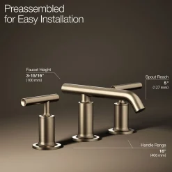 Widespread bathroom sink faucet with Lever handles, 1.2 gpm