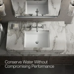Widespread bathroom sink faucet with Lever handles, 1.2 gpm