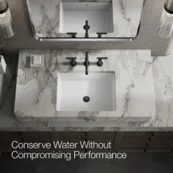 Widespread bathroom sink faucet with Lever handles, 1.2 gpm