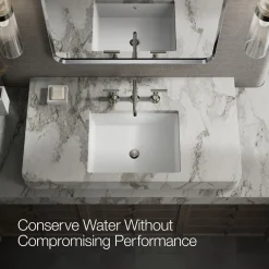 Widespread bathroom sink faucet with Lever handles, 1.2 gpm