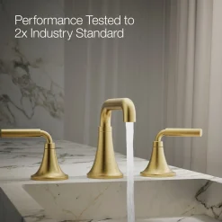 Widespread bathroom sink faucet, 0.5 gpm