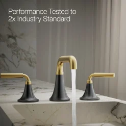 Widespread bathroom sink faucet, 0.5 gpm