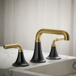 Widespread bathroom sink faucet, 0.5 gpm