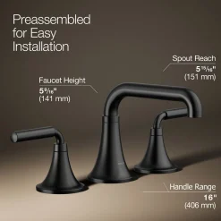 Widespread bathroom sink faucet, 1.2 gpm