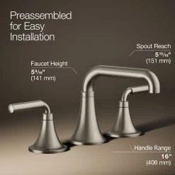 Widespread bathroom sink faucet, 1.2 gpm