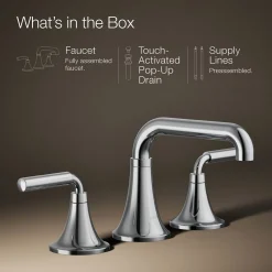 Widespread bathroom sink faucet, 1.2 gpm
