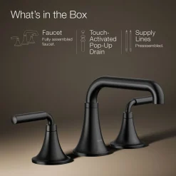 Widespread bathroom sink faucet, 1.2 gpm