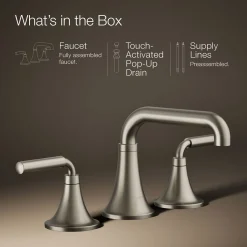 Widespread bathroom sink faucet, 1.2 gpm