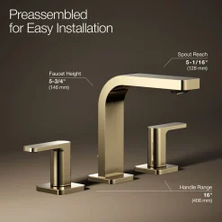 Widespread bathroom sink faucet, 1.0 gpm