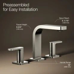 Widespread bathroom sink faucet, 1.0 gpm