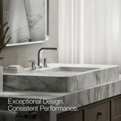 Widespread bathroom sink faucet, 1.0 gpm