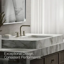 Widespread bathroom sink faucet, 1.0 gpm