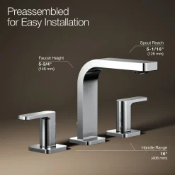 Widespread bathroom sink faucet, 1.2 gpm