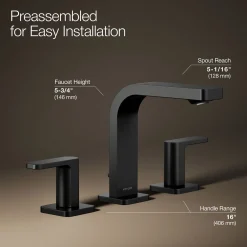 Widespread bathroom sink faucet, 1.2 gpm