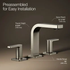 Widespread bathroom sink faucet, 1.2 gpm