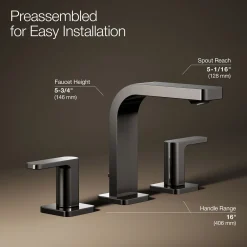Widespread bathroom sink faucet, 1.2 gpm