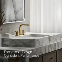 Widespread bathroom sink faucet, 1.2 gpm