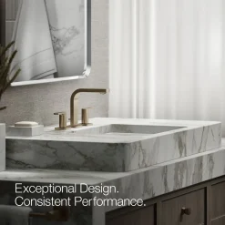 Widespread bathroom sink faucet, 1.2 gpm